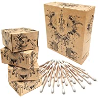 Nature Nerds – (800 piezas) Bastoncillos de algodón hechos de bambú y algodón orgánico- sin plástico y sostenible